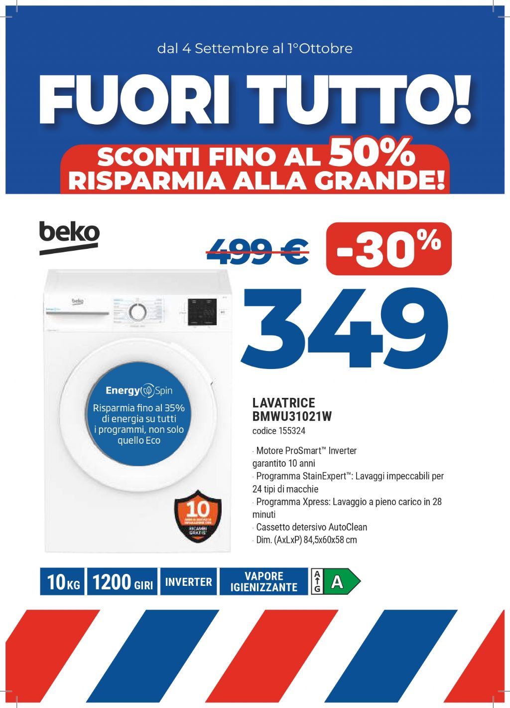 LAVATRICE BEKO BMWU31021W